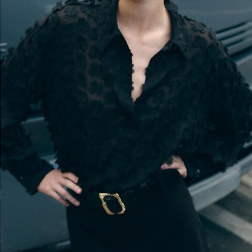 ZARA | Flora black blouse